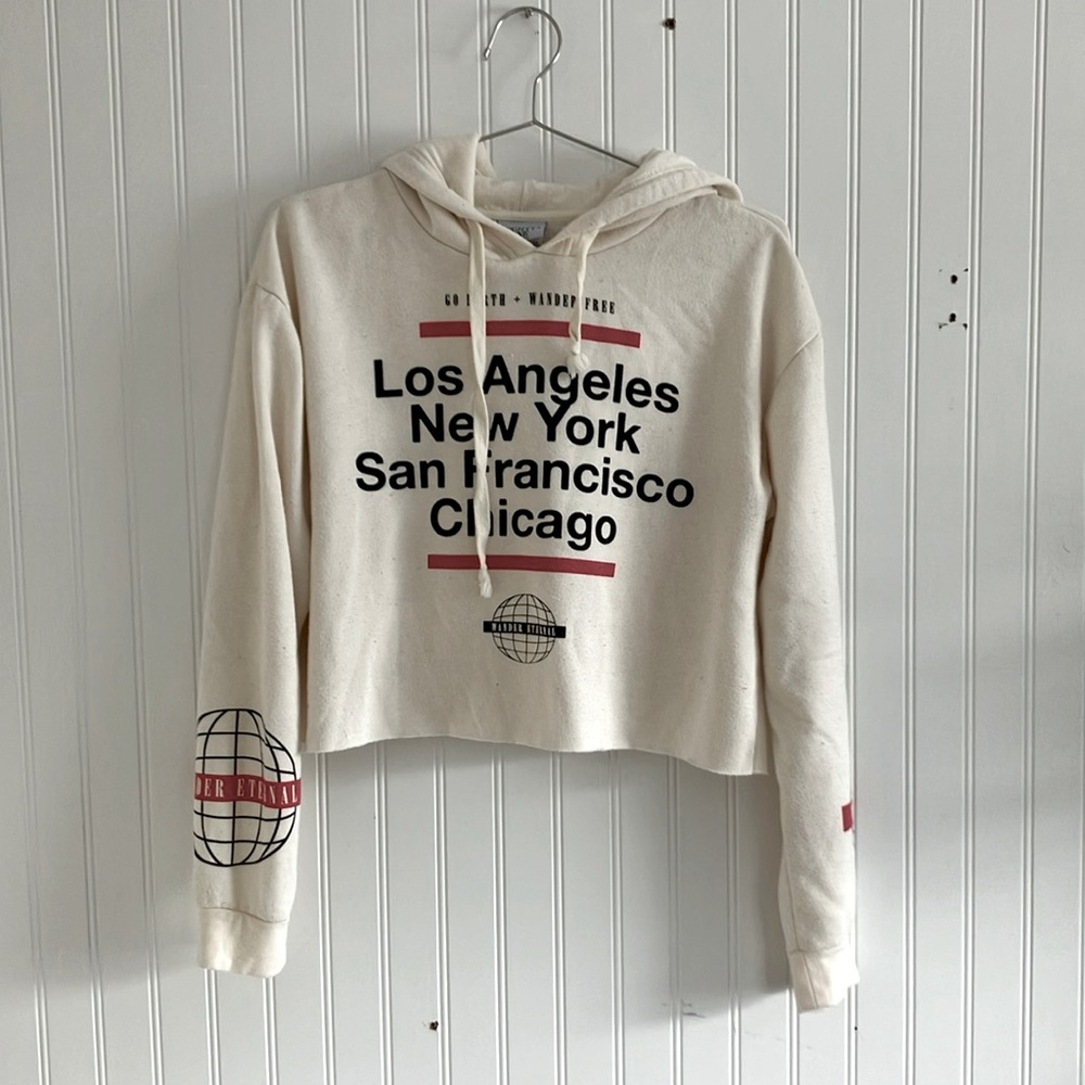 MIGHTY FINE Wander Cropped Hoodie